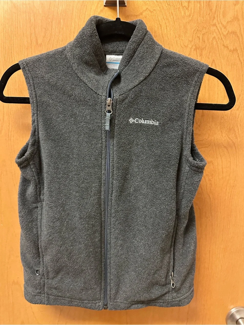 Columbia Dark Gray Fleece Vest with Full Zip
